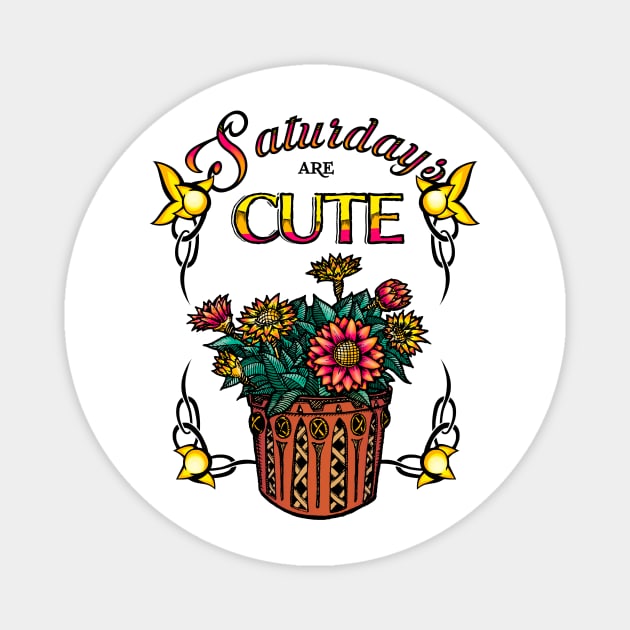 Saturdays Are Cute Magnet by d3fstyle